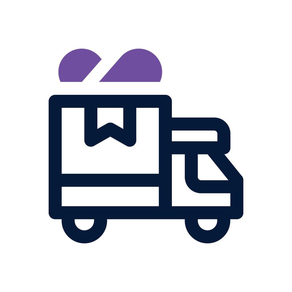 free delivery duotone icon. Sleek and modern icon for websites and mobile apps. vector