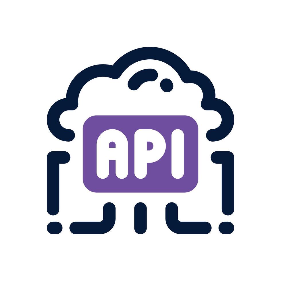 api duotone icon. Sleek and modern icon for websites and mobile apps. vector