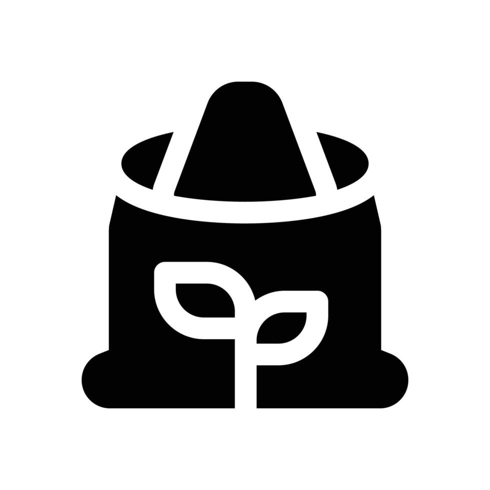 flour glyph icon. Strong and solid icon for websites and mobile apps. vector