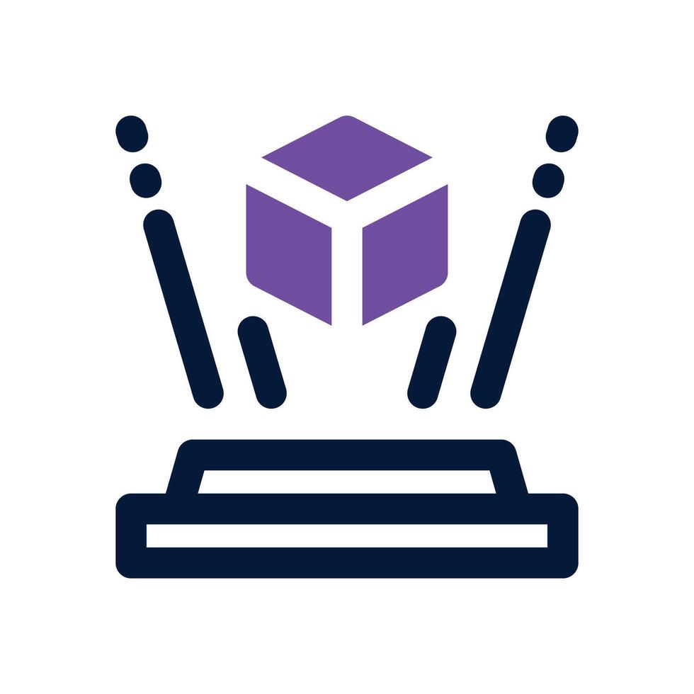 hologram duotone icon. Sleek and modern icon for websites and mobile apps. vector