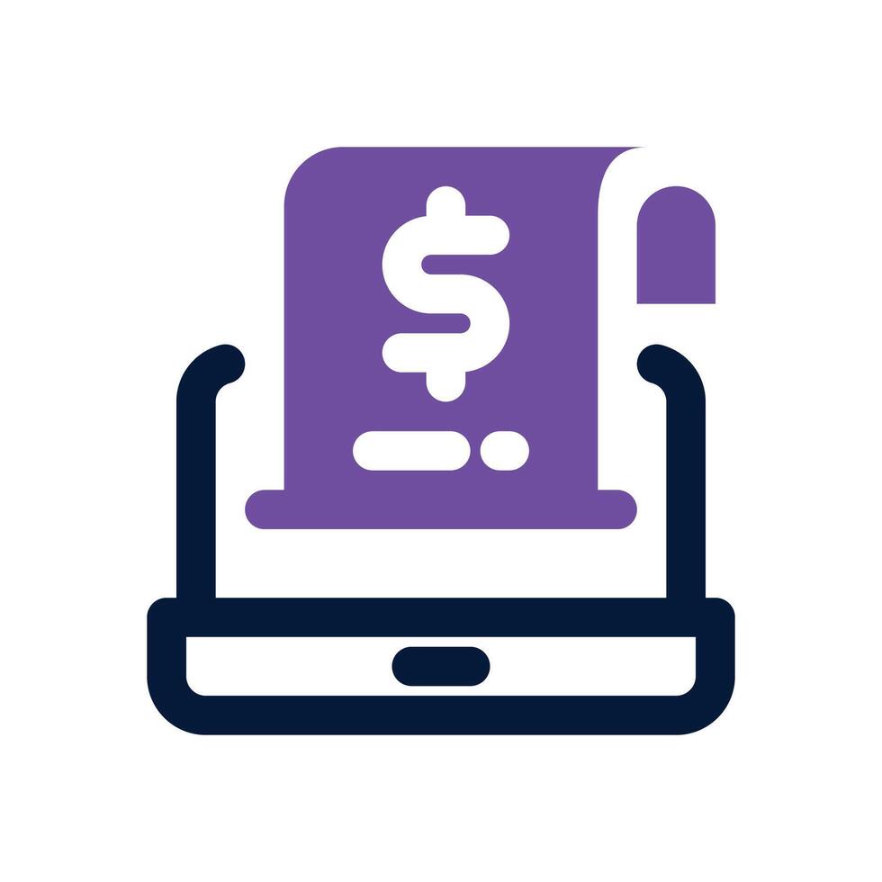 electronic ticket duotone icon. Sleek and modern icon for websites and mobile apps. vector