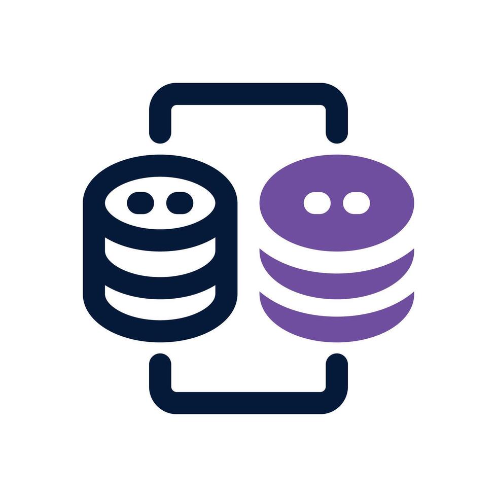transfer server duotone icon. Sleek and modern icon for websites and mobile apps. vector