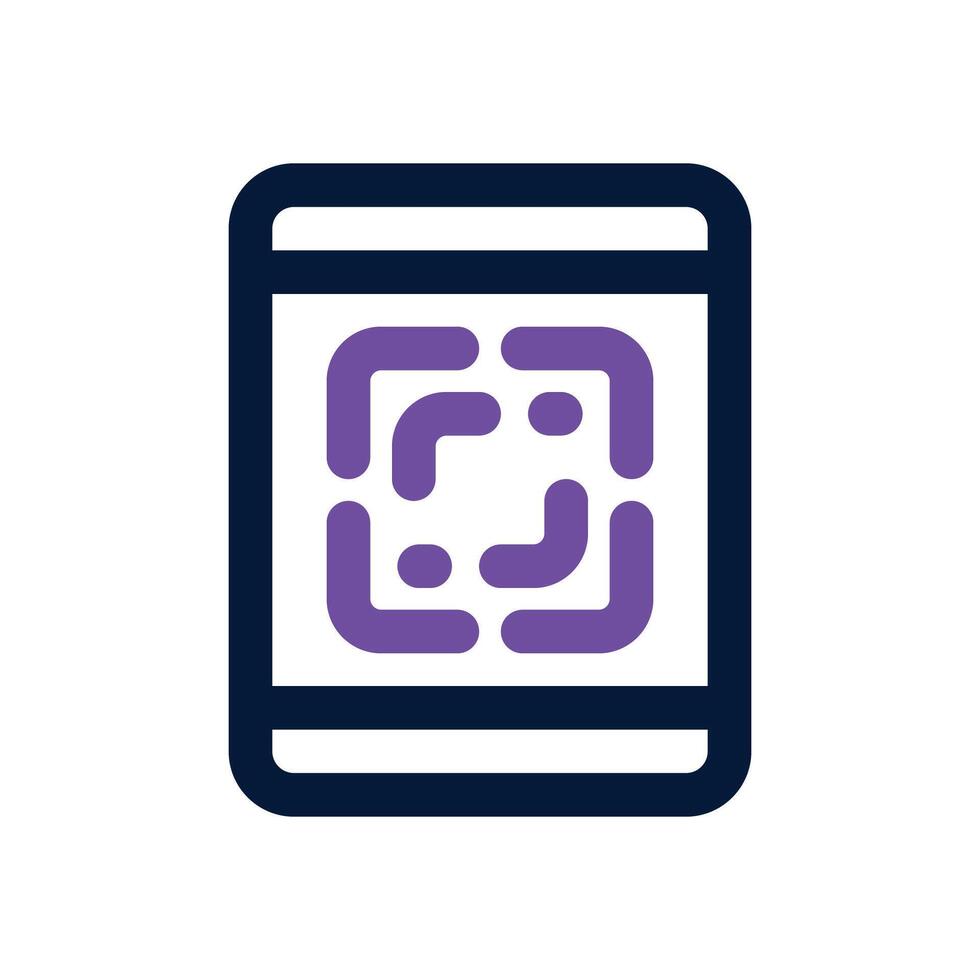 qr code duotone icon. Sleek and modern icon for websites, mobile apps, marketing materials, and corporate design. Fully scalable and ready to use. vector