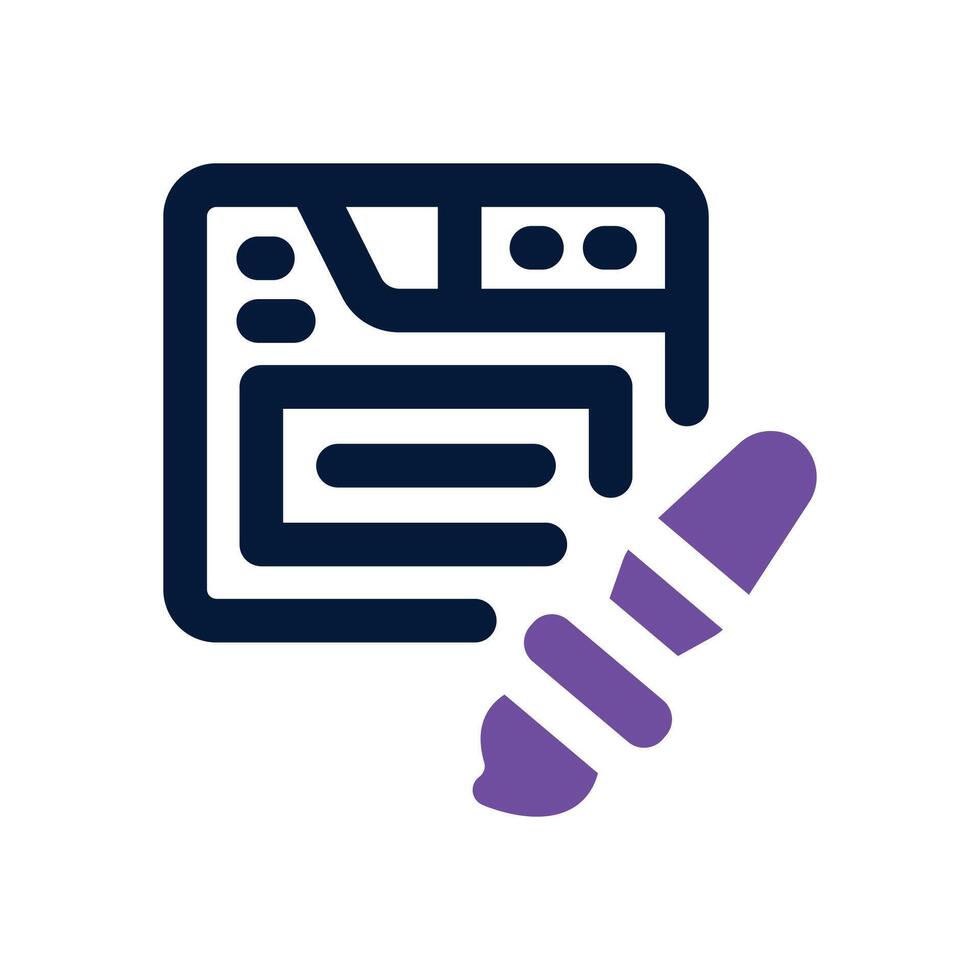 drawing dual tone icon. Sleek and modern icon for websites and mobile apps. vector