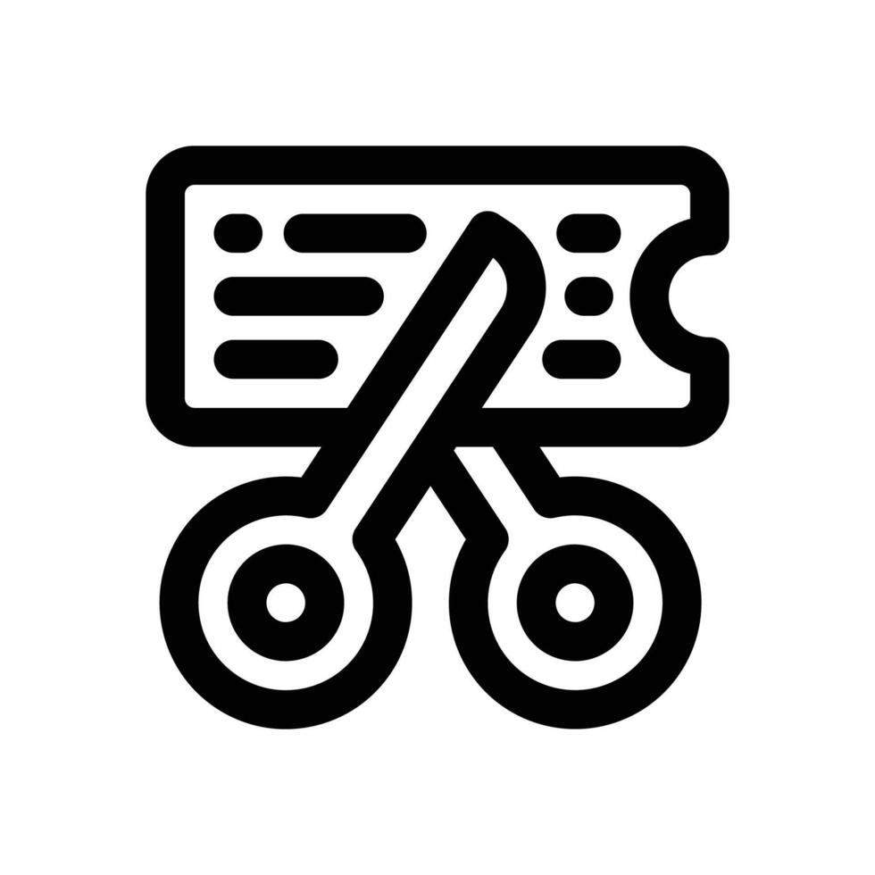 voucher line icon. Clean and minimalist icon for websites, mobile apps, presentations, and logos. Fully scalable and customizable for any project. vector