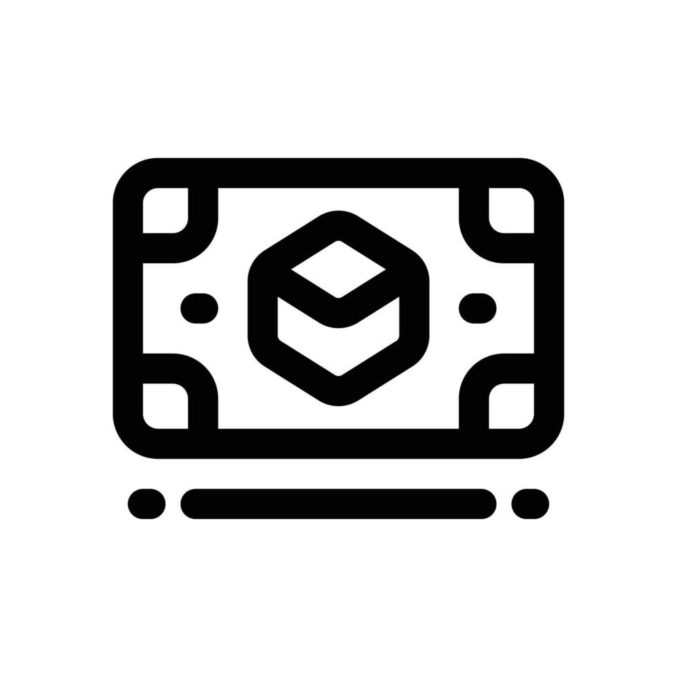 digital money line icon. Clean and minimalist icon for websites, mobile apps, presentations, and logos. Fully scalable and customizable for any project. vector