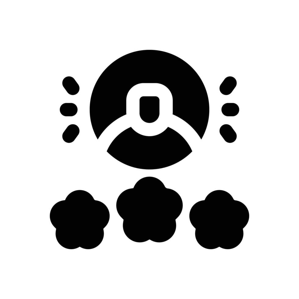 customer review glyph icon. Strong and solid icon for websites and mobile apps. vector