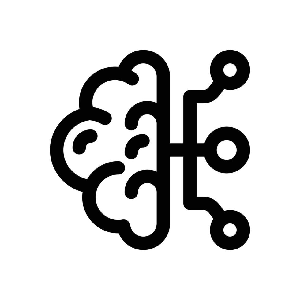 brain line icon. Clean and minimalist icon for websites and mobile apps. vector