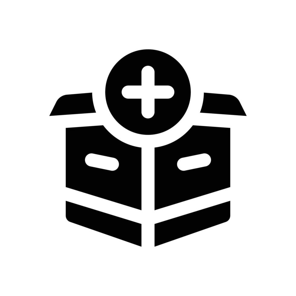 add glyph icon. Strong and solid icon for websites and mobile apps. vector