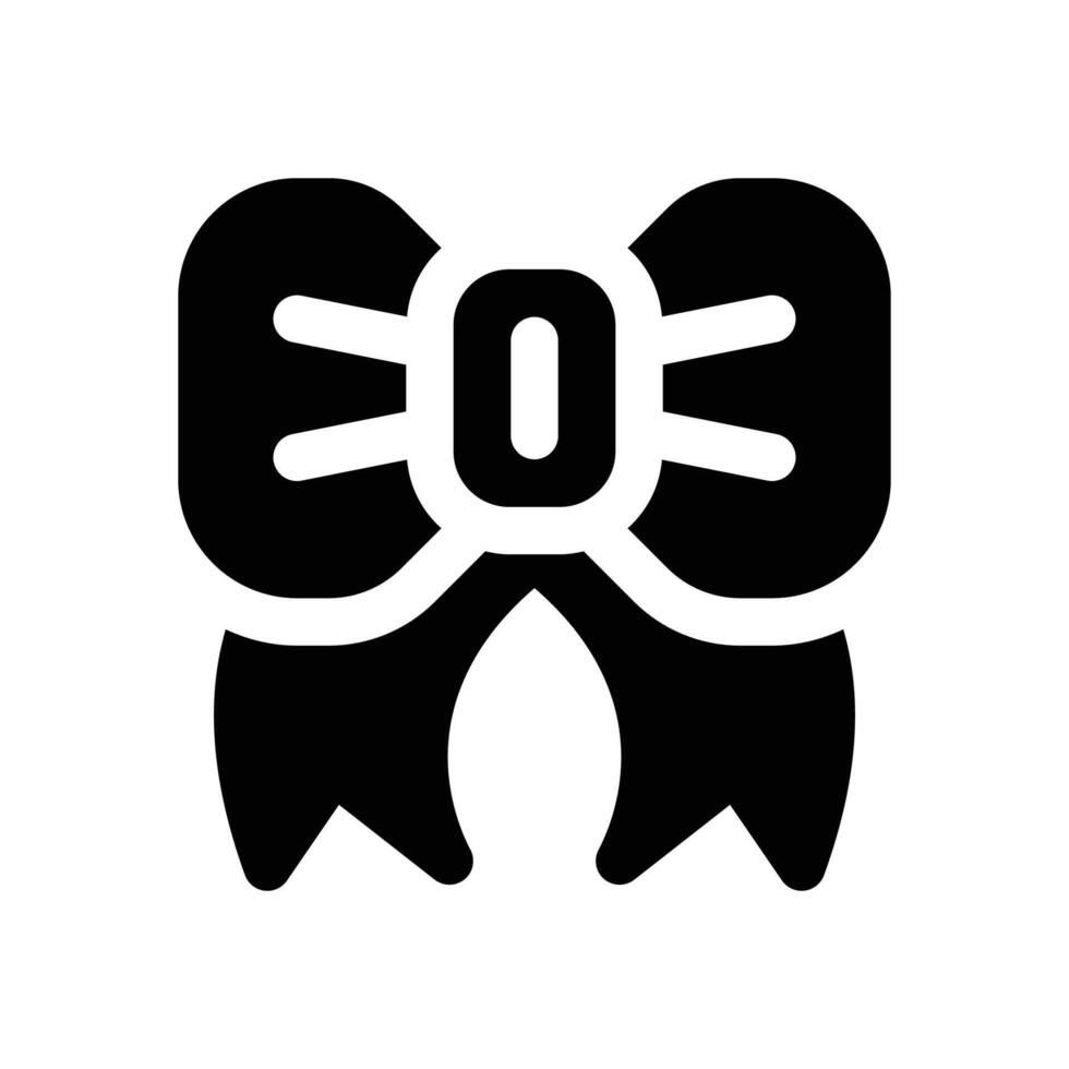bowtie glyph icon. Strong and solid icon for websites and mobile apps. vector