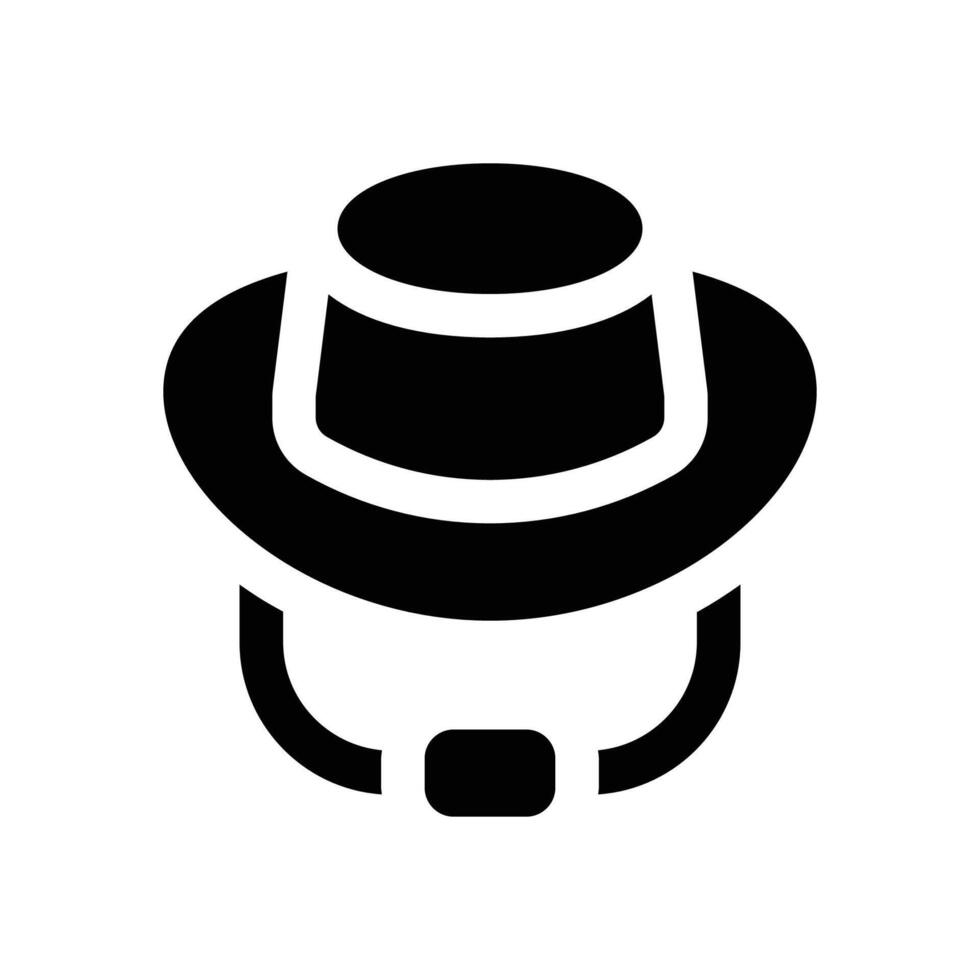 hat glyph icon. Strong and solid icon for websites and mobile apps. vector