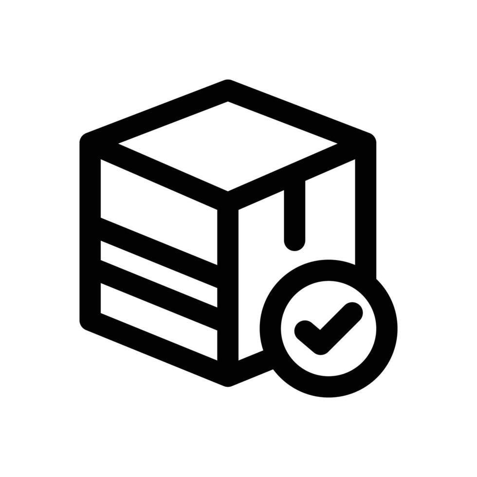 package delivery line icon. Clean and minimalist icon for websites and mobile apps. vector