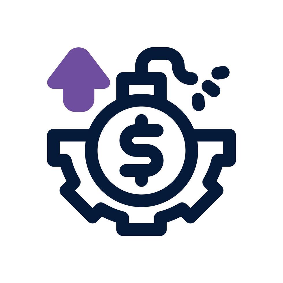 leverage dual tone icon. Sleek and modern icon for websites and mobile apps. vector