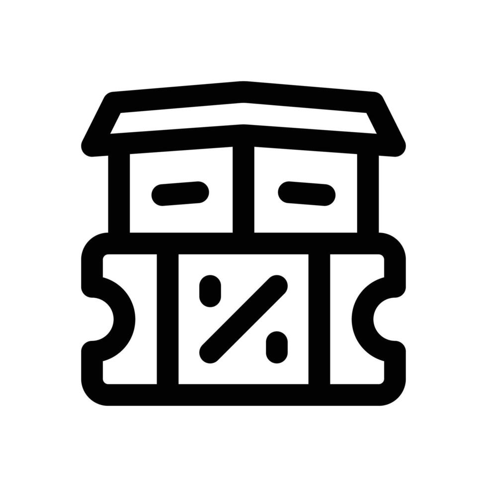 voucher line icon. Clean and minimalist icon for websites and mobile apps. vector