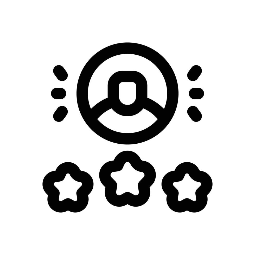 customer review line icon. Clean and minimalist icon for websites and mobile apps. vector