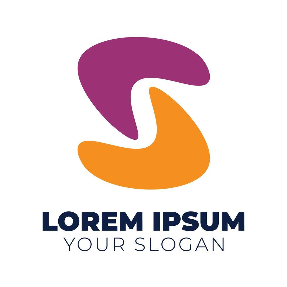 S letter logo for business and company identity vector