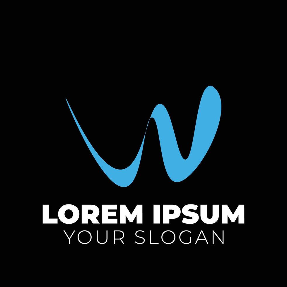 W letter logo for business and company identity vector