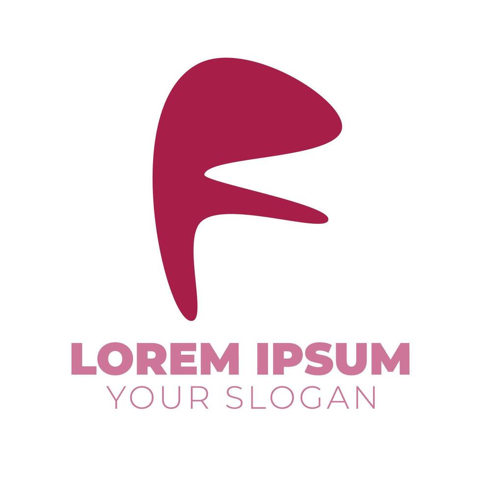 F letter logo for business and company identity vector