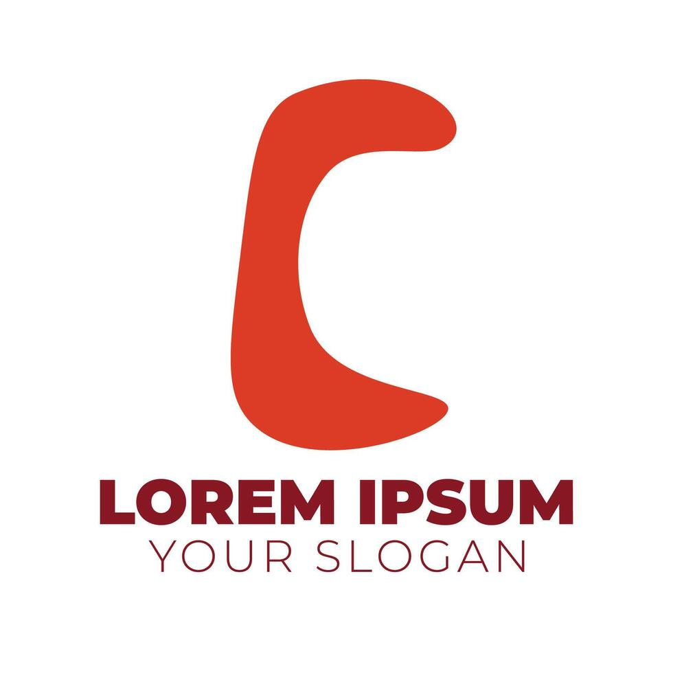 C letter logo for business and company identity vector