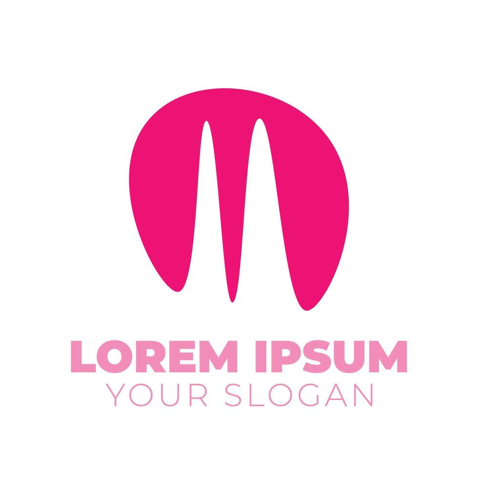 M letter logo for business and company identity vector