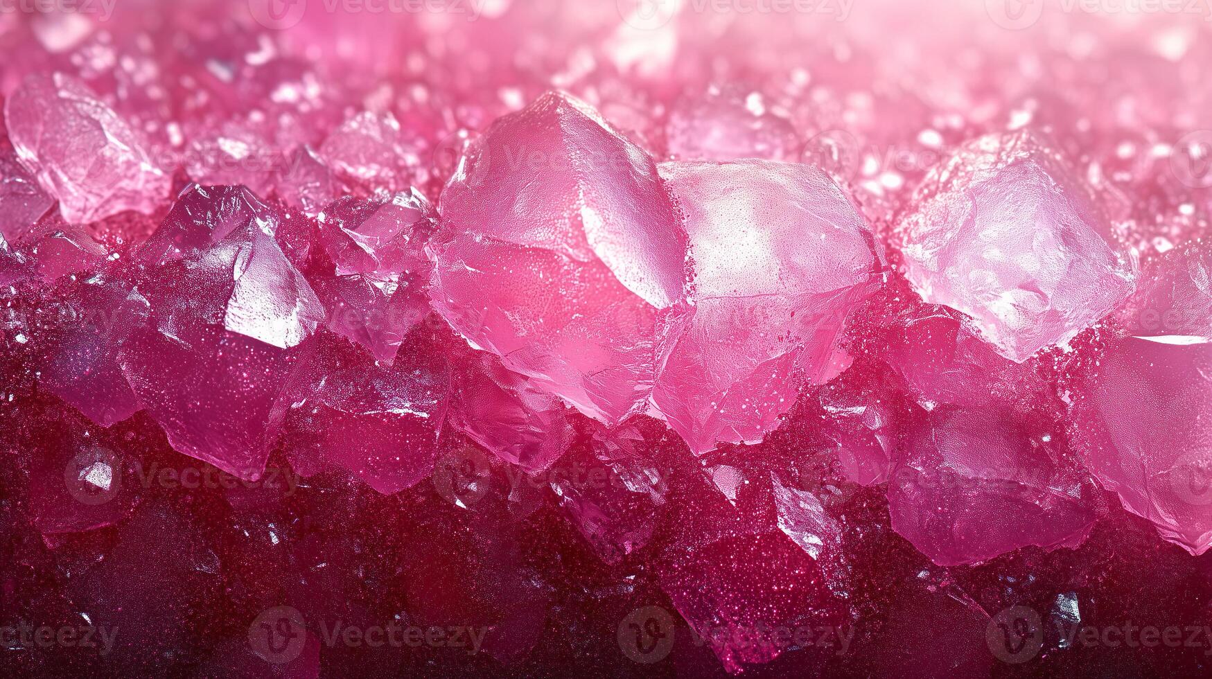Pink crystals with a pink background photo