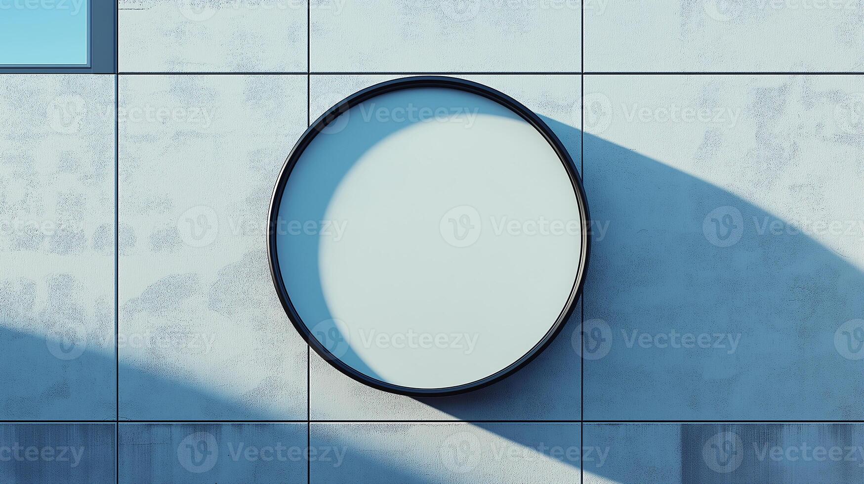 Minimalist Circular Wall Design with Modern Shadows photo