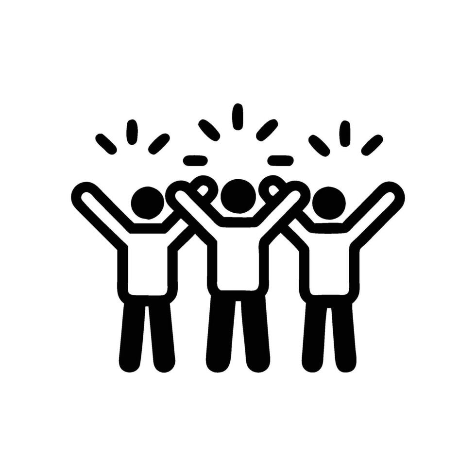 Teamwork Success Celebrating Achievement Together Unity Collaboration Graphic vector