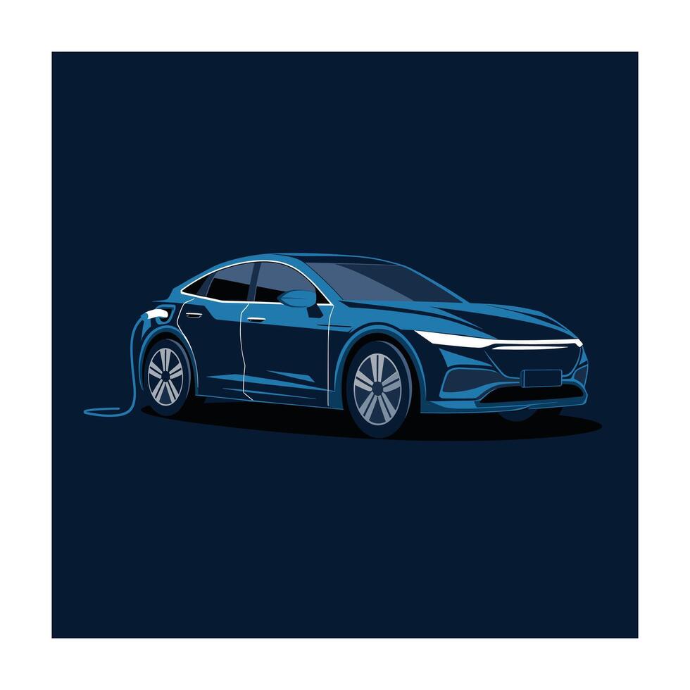 Electric Vehicle Charging Sleek EV Design for Green Energy Websites vector