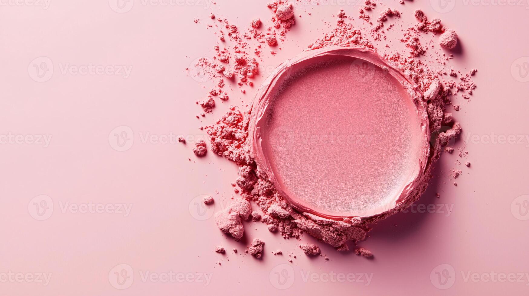 Soft Pink Powder Circle on Smooth Surface photo