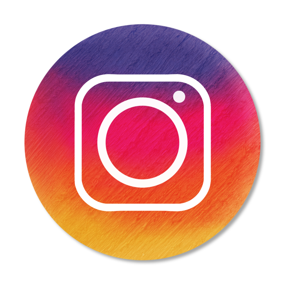 Wood texture instagram logo icon on Transparent background png
