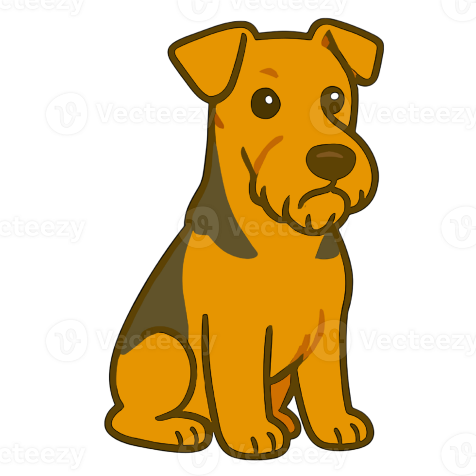 A cartoon Terrier dog png