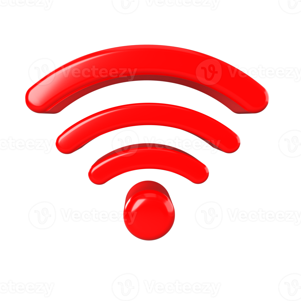 Wifi network icon 3d internet sign png