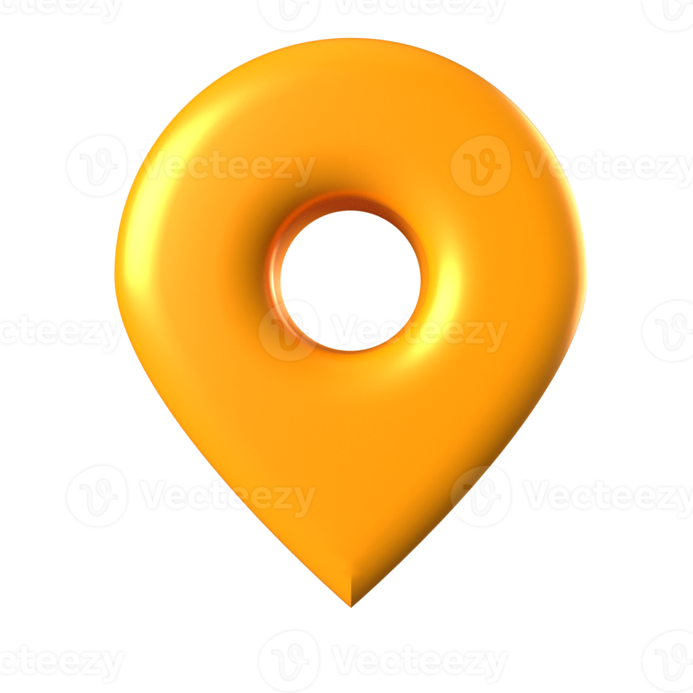 Location map pin 3d navigator pointer icon png