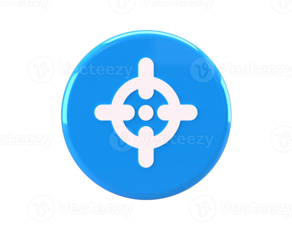 Focus target icon web button aim sign png