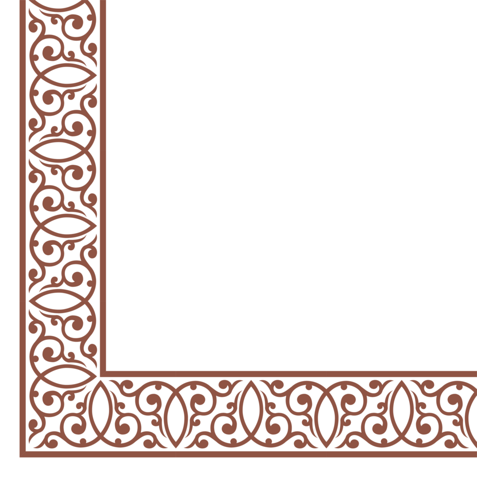 Border design pattern corner frame frame. Suitable for certificate frame, decoration, etc. png