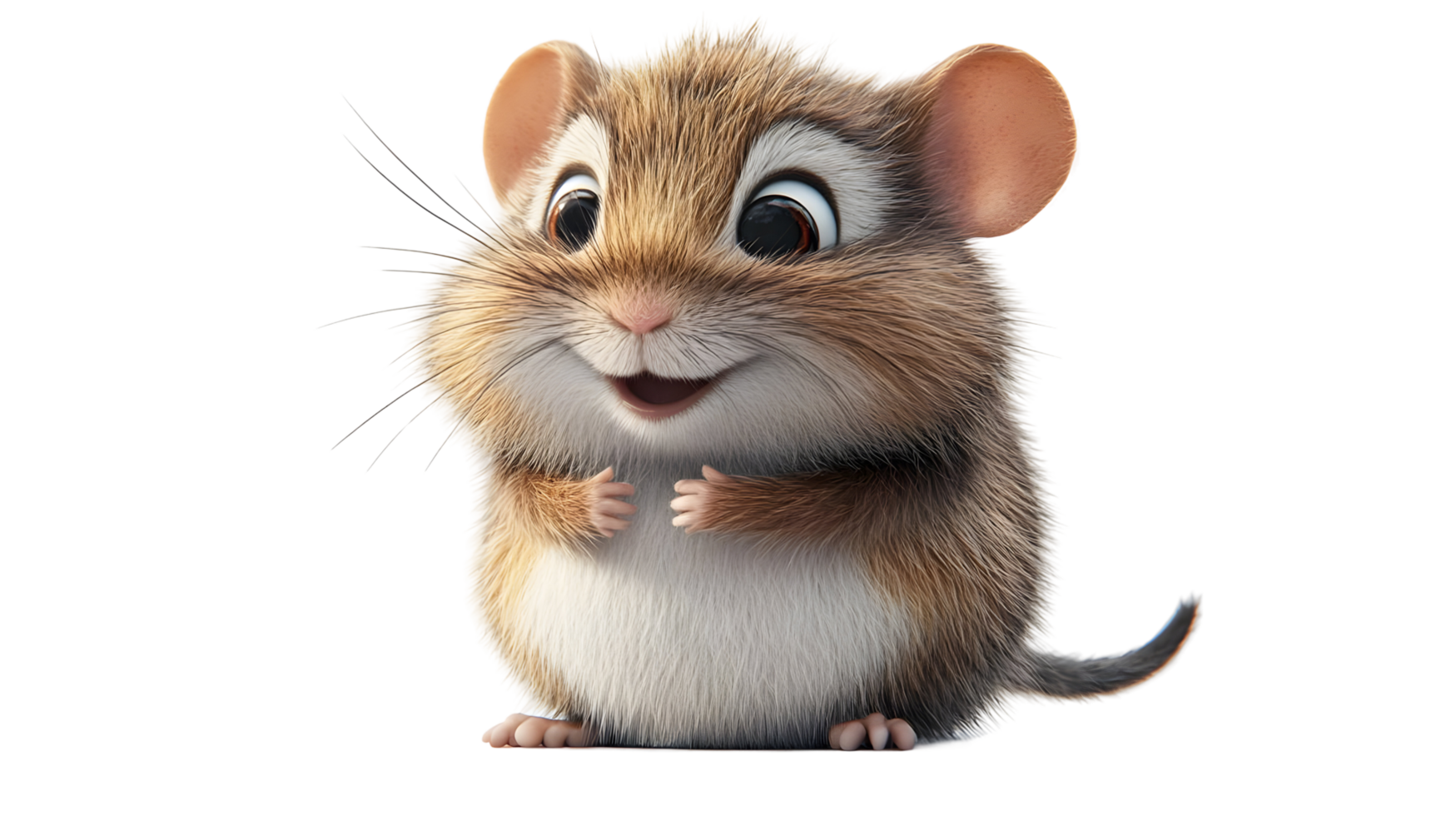 Animated, adorable, cartoon mouse character design. png