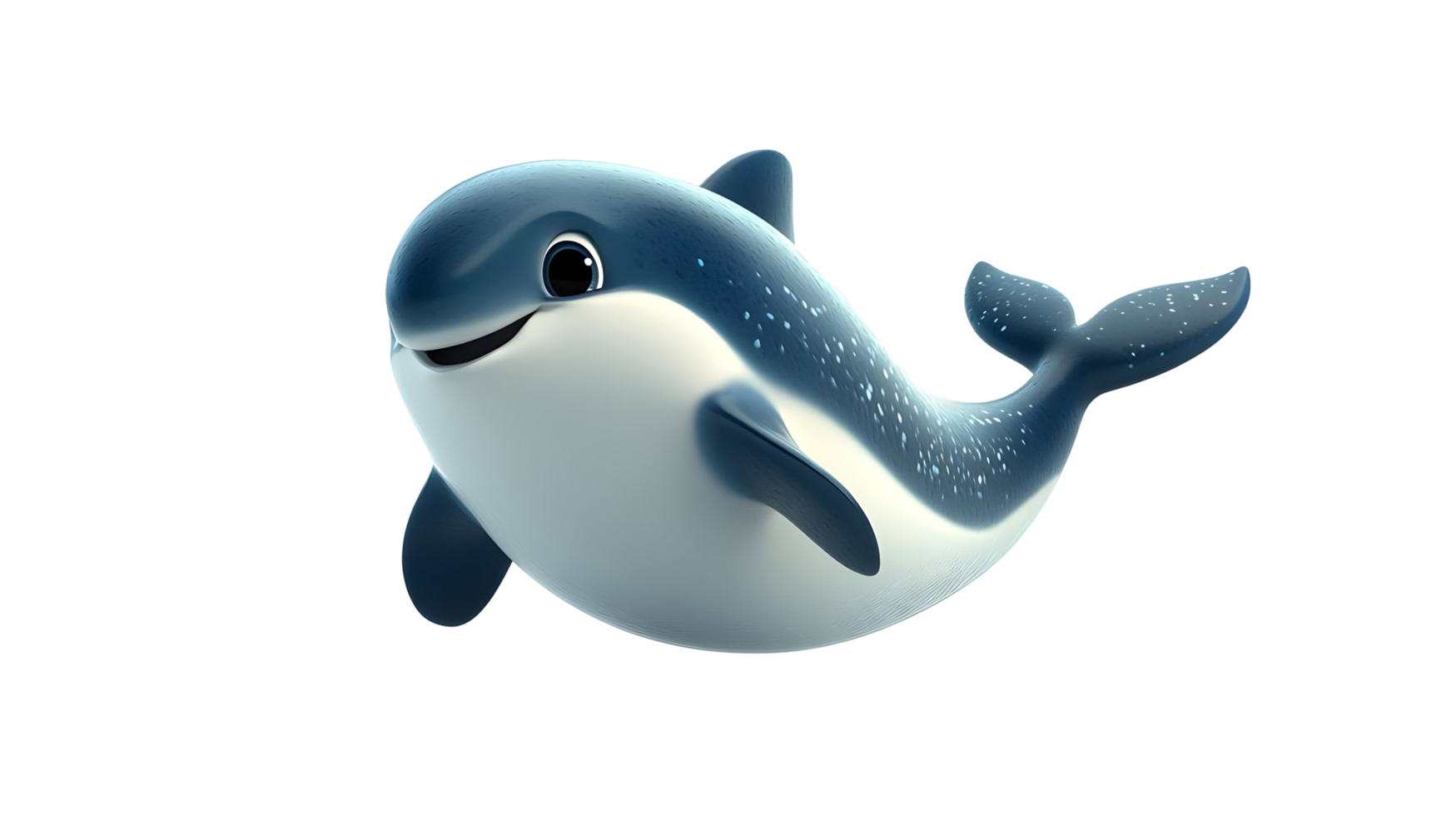 A cheerful, cartoonish depiction of a beluga whale. png