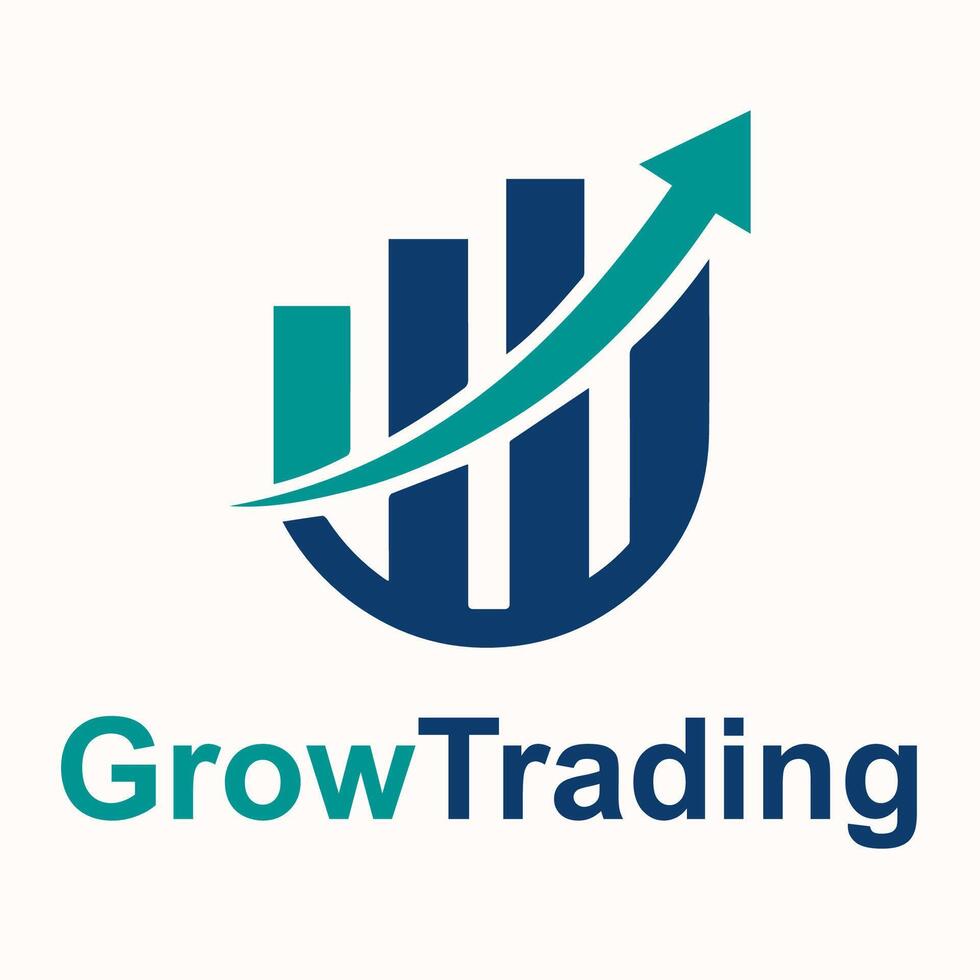 trading logo design template vector