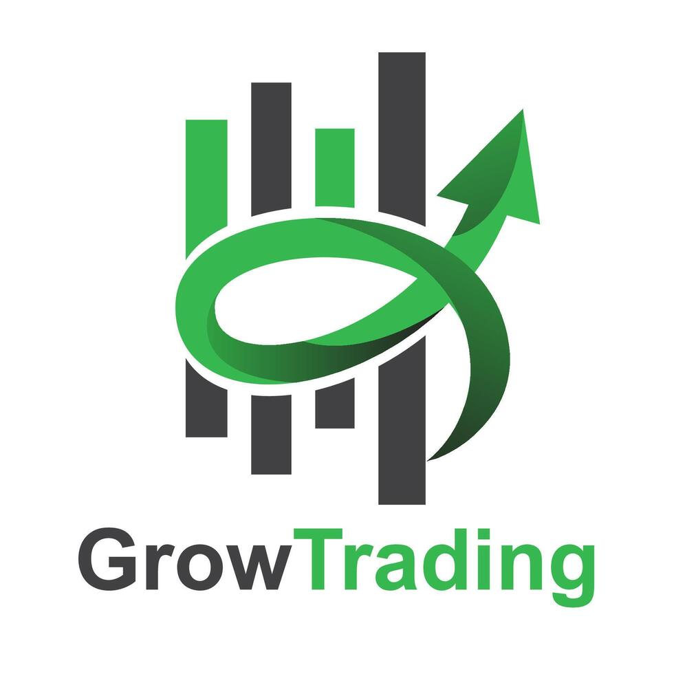 trading logo design vector