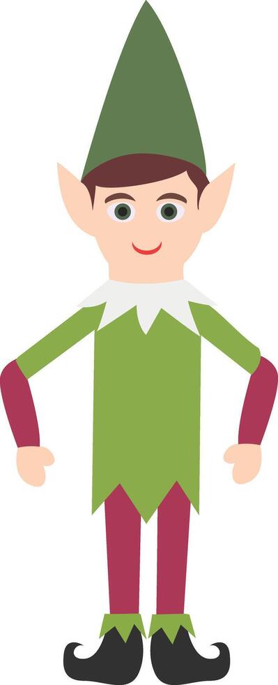 Cartoon Christmas Elf Illustration Image vector
