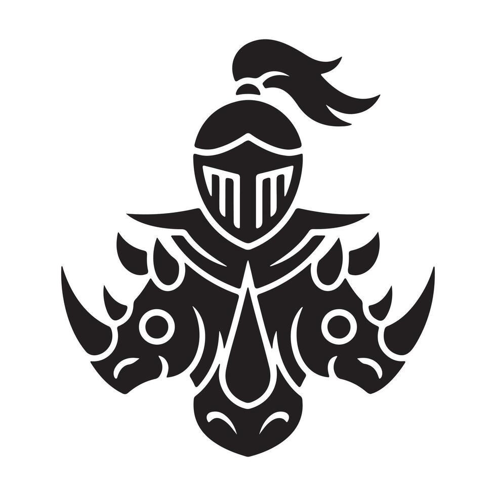 A Knight in Rhinoceros Armor, a Powerful Symbol vector