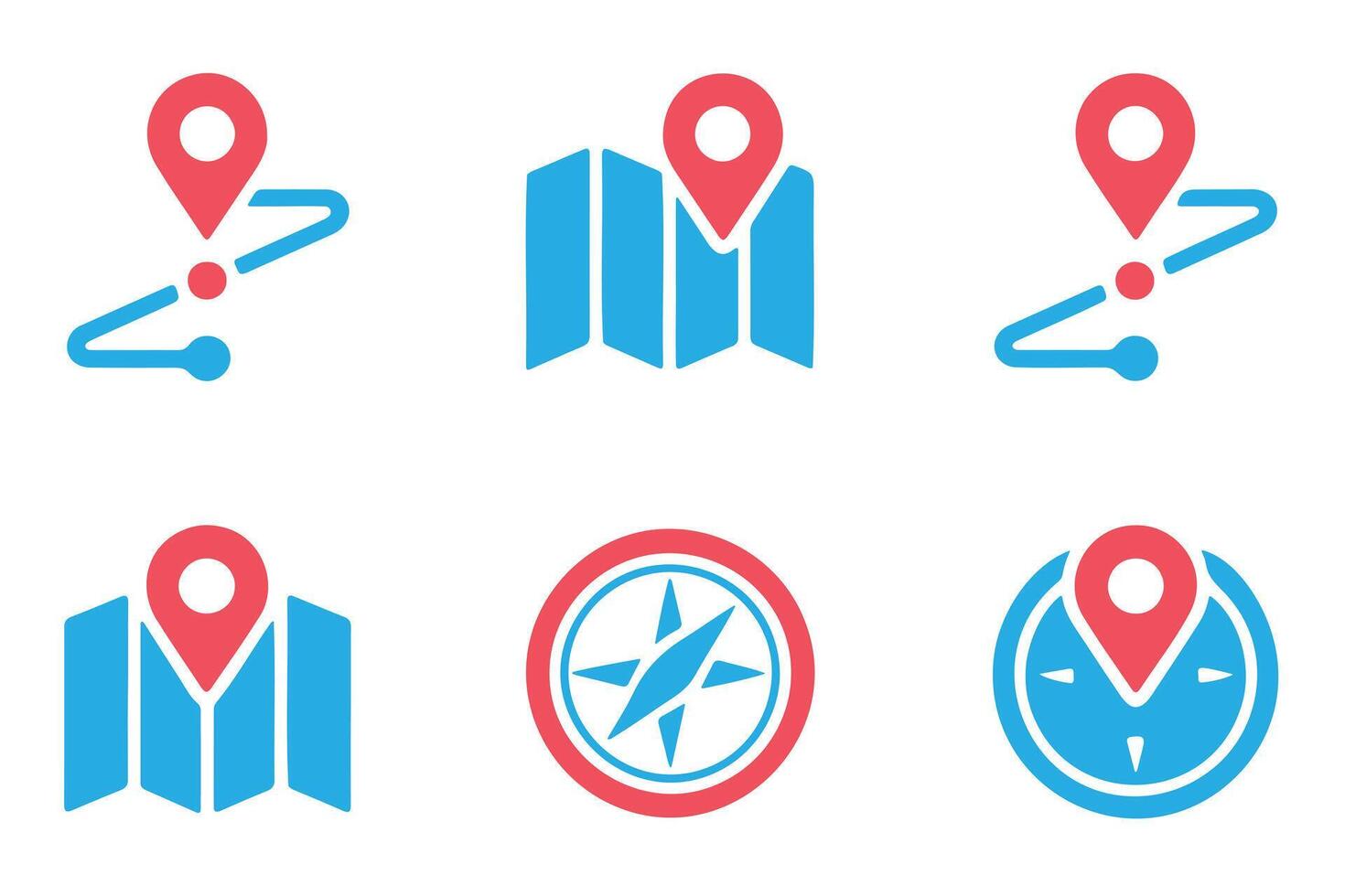 Colorful navigation icons for apps and websites vector