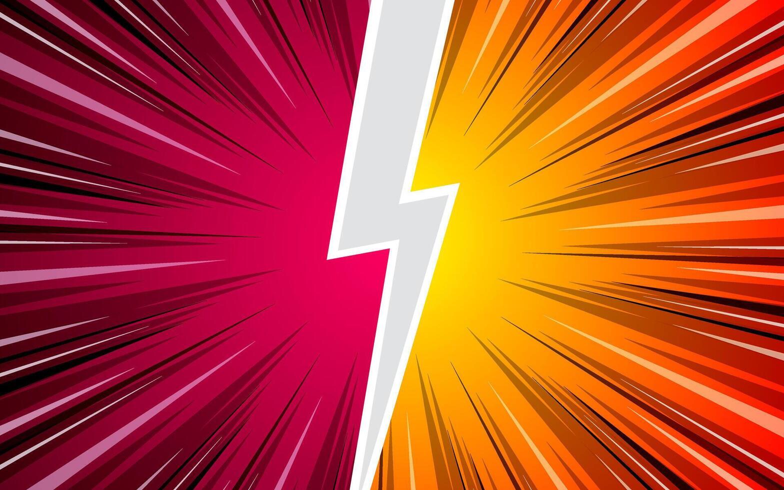Comic style design with fighting background. vector