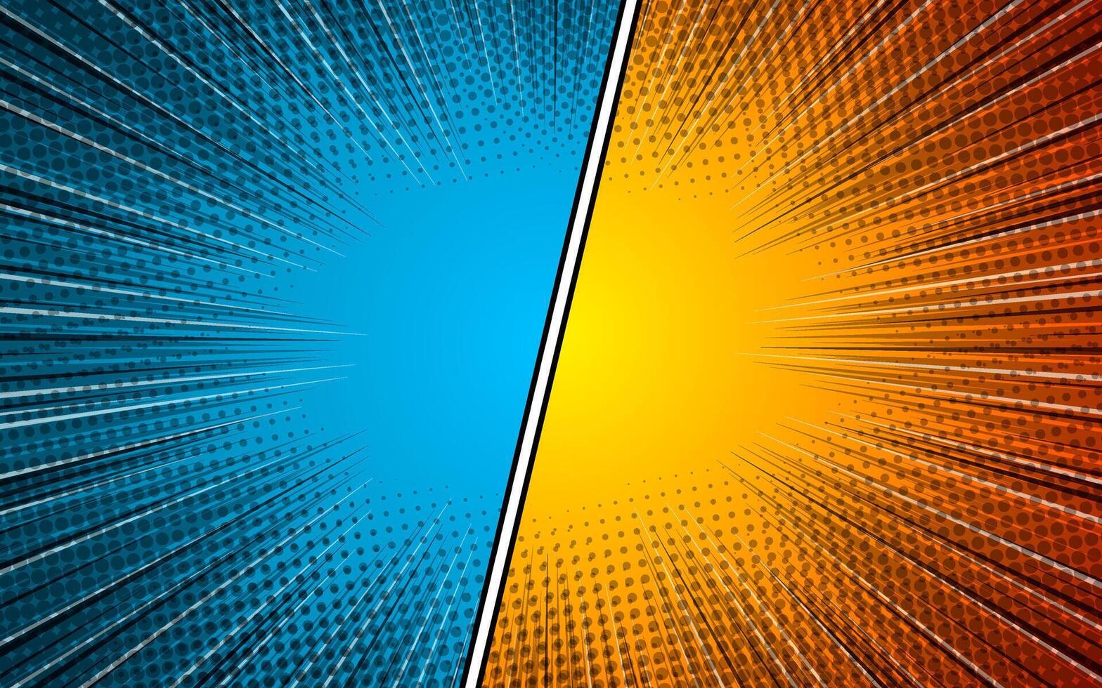 Versus on comic background for duel. Halftone comic design. illustration background vector
