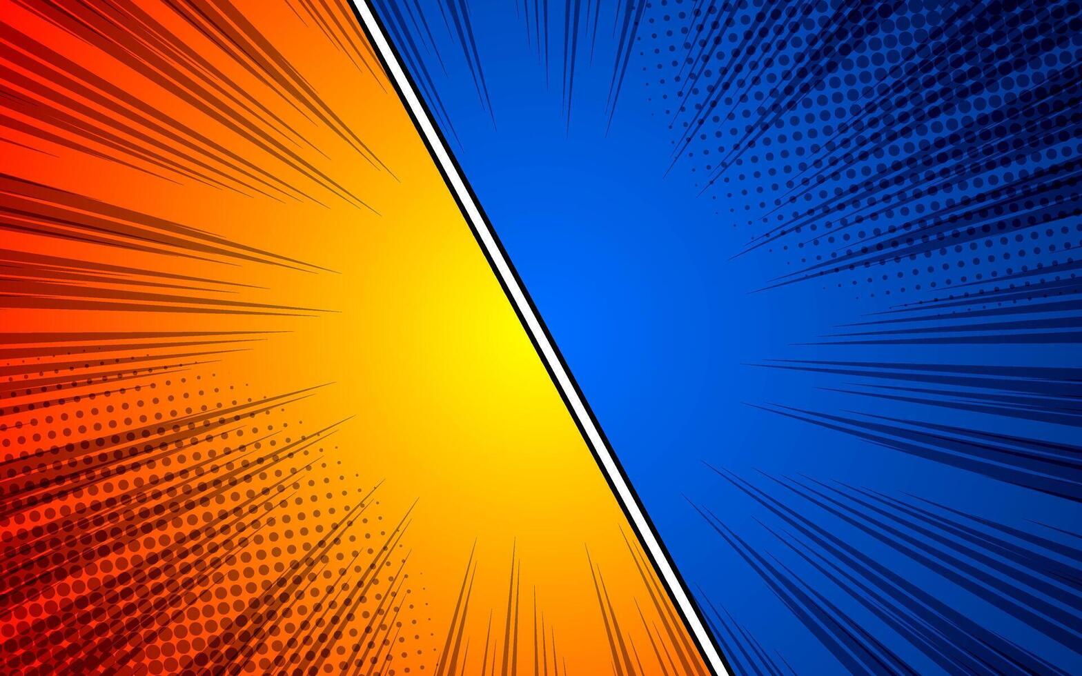 Comic versus battle template background. vector