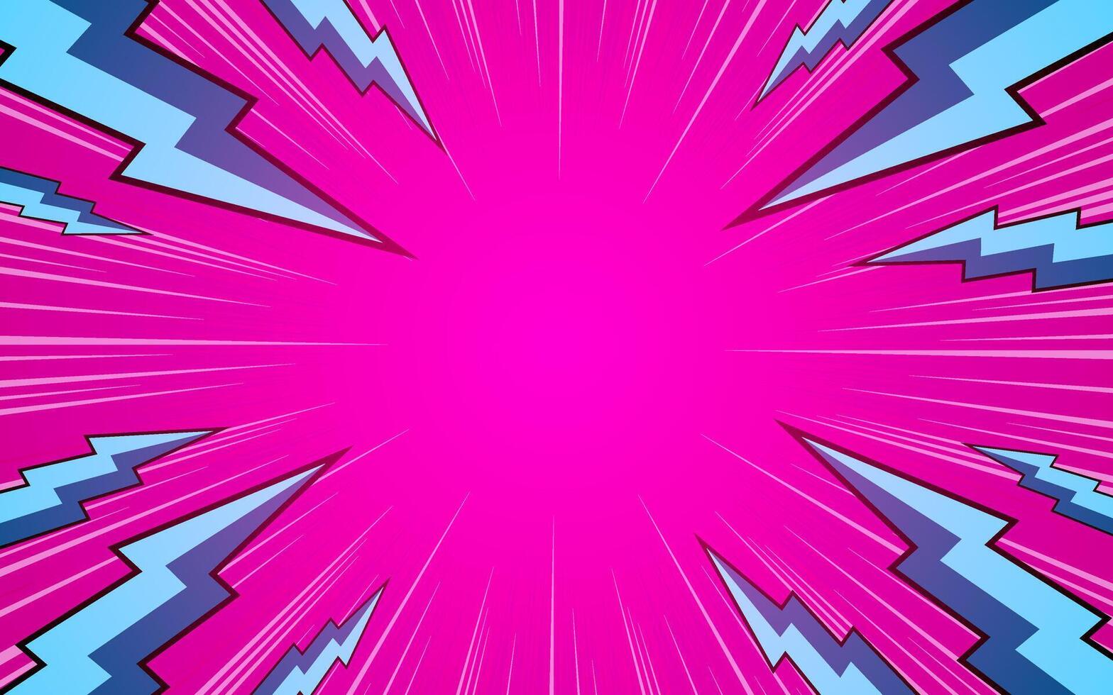 Empty comic cartoon thunder flash background illustration vector