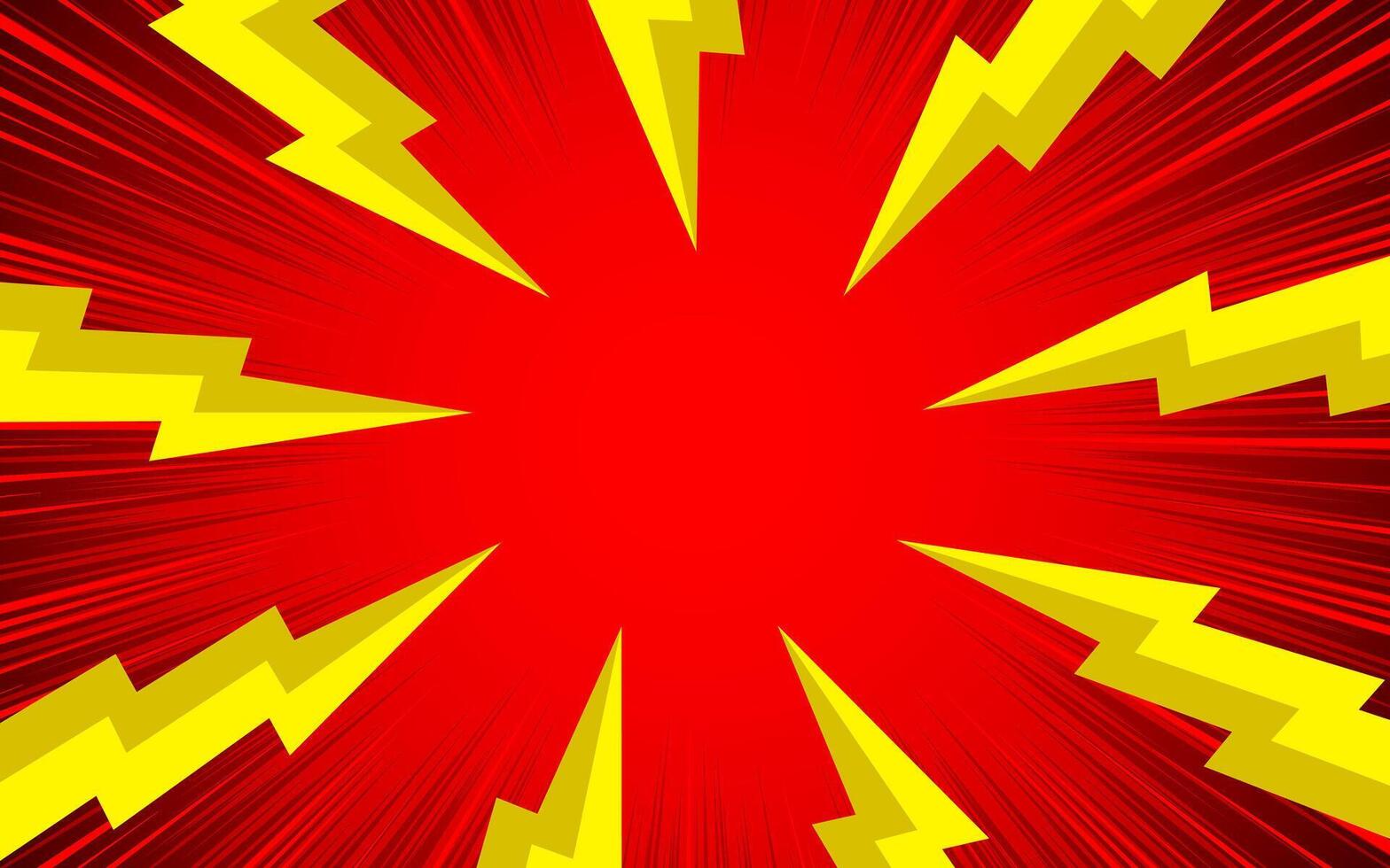 Comic background with thunder flash vector