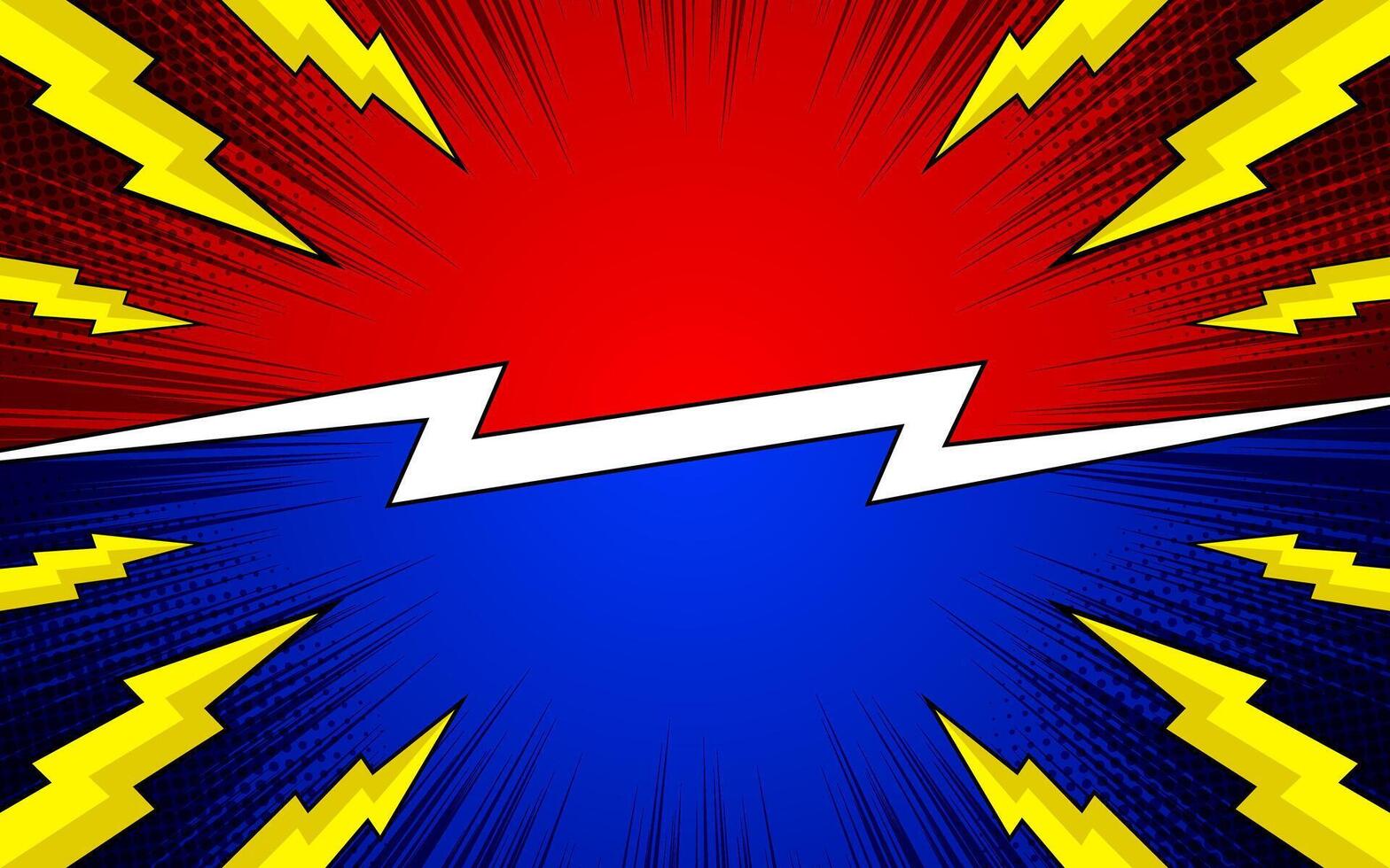 Comic versus fight template background. vector