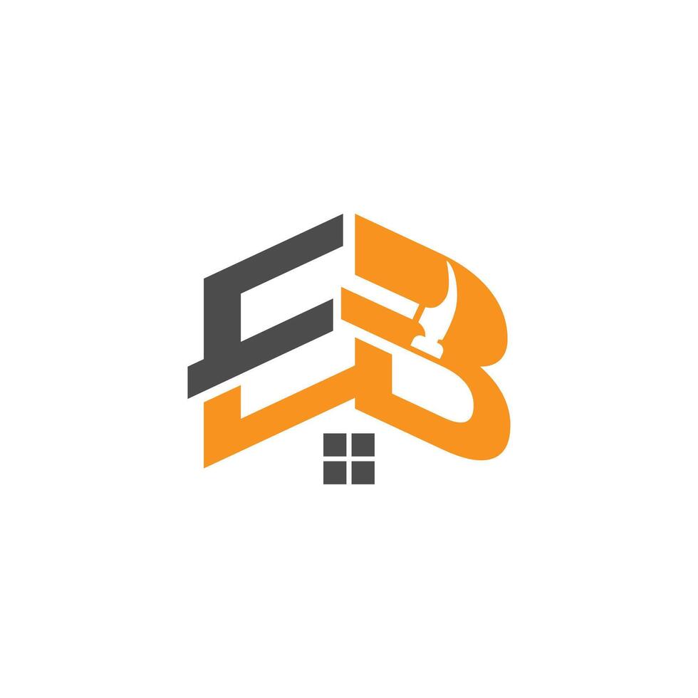 Abstract initial letter EB or BE logo in luxury gold color isolated on multiple background colors. The logo is suitable for real estate broker logo design inspiration templates. vector