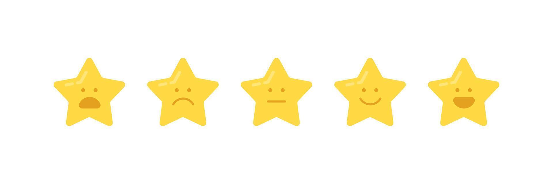 Emotional Star Rating System vector